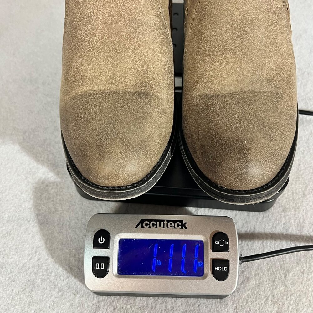 Billabong Womens Taupe Faux Suede Ankle Boots Size 9 Zipper Closure Braid Buckle - Picture 14 of 14